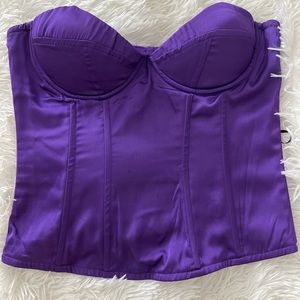 Fashion nova purple corset size Small
